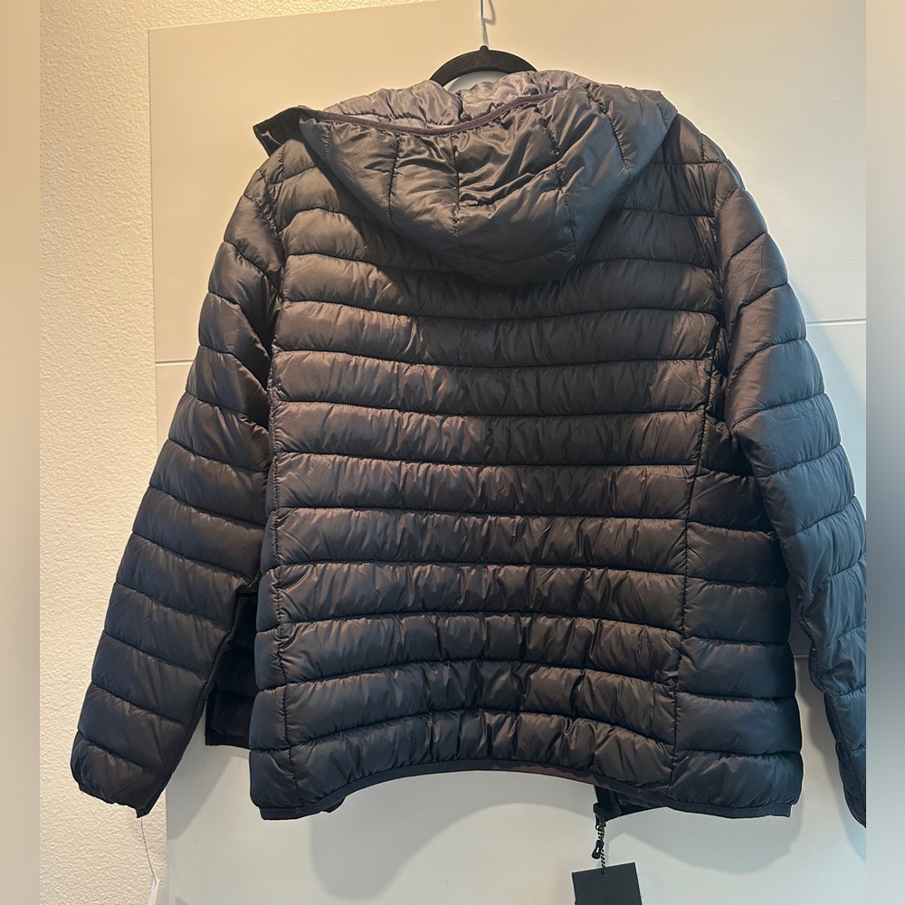 Hawke & Co Men Quilted Hooded Puffer Jacket Navy Blue Lightweight Snow Winter - Picture 11 of 11